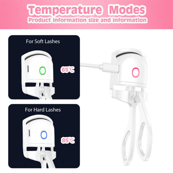 Heated Eyelash Curler Electric Temperature Control Mini Eyelash Curler Electric Portable Charging - Image 5