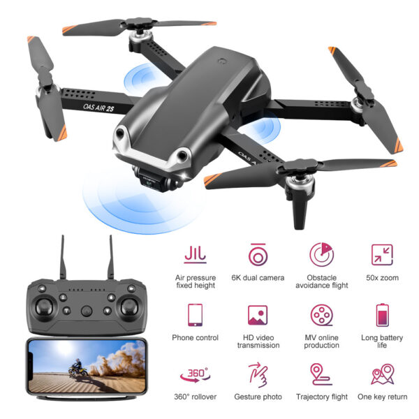 UAV Folding Four Axis 4K High Definition Dual Camera Aerial Model - Image 6