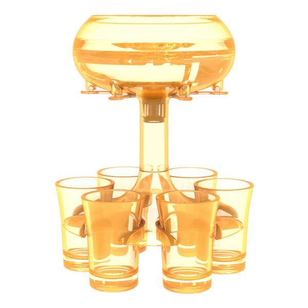 6-Shot Glass Dispenser Holder Wine Whisky Beer Dispenser Rack Bar Accessory Drinking Party Games Glass Dispenser - Image 10