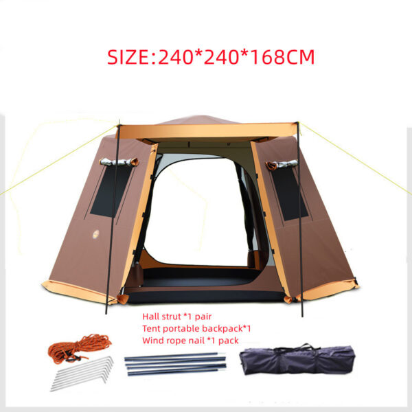 Outdoor 3-4-5-6 People Fully Automatic Camping Tent - Image 3