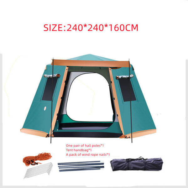 Outdoor 3-4-5-6 People Fully Automatic Camping Tent - Image 4